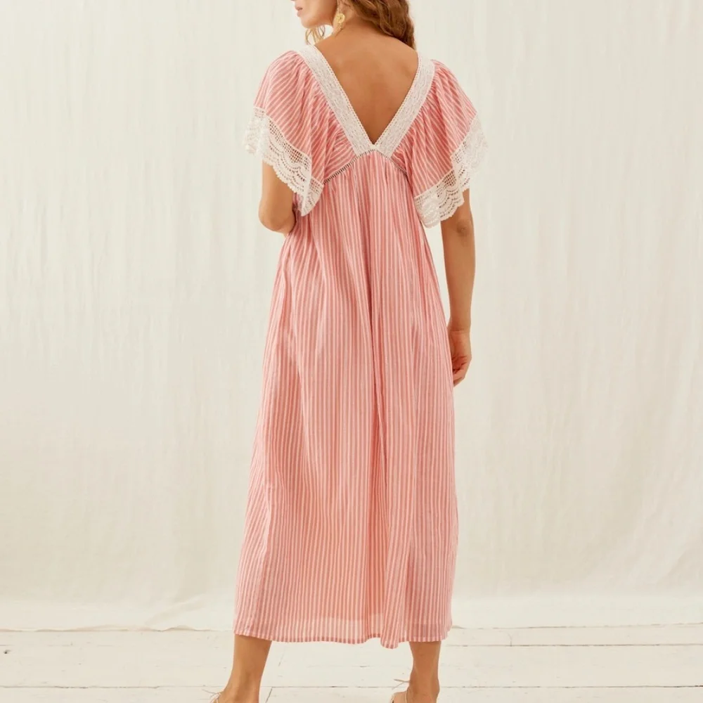 Louise Misha Ashila Dress in Strawberry Stripes - Picture 3 of 6